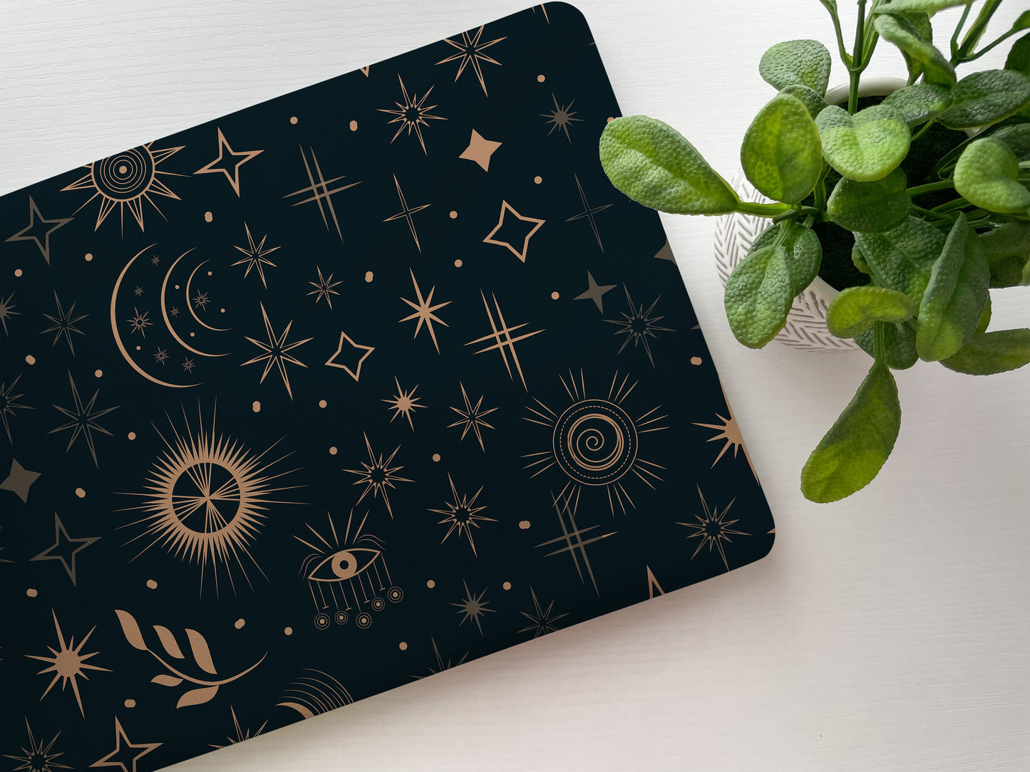 Black Boho Night Laptop Skin, Laptop Cover, Laptop Skins, Removable Laptop Skins, Laptop Decal, Customized Laptop Skin, Laptop Stickers 191