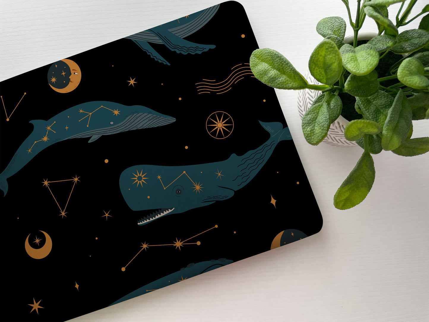Mystic Whale Laptop Skin, Laptop Cover, Laptop Skins, Removable Laptop Skins, Laptop Decal, Customized Laptop Skin, Laptop Stickers 202