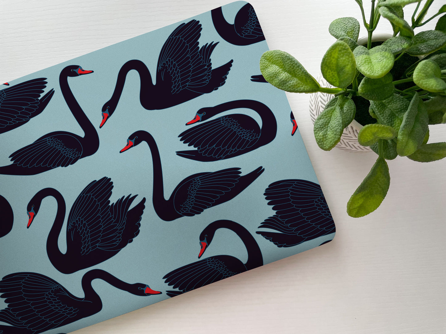 Cute Black Swan Laptop Skin, Laptop Cover, Laptop Skins, Removable Laptop Skins, Laptop Decal, Customized Laptop, Laptop Stickers 74 - James & Inks
