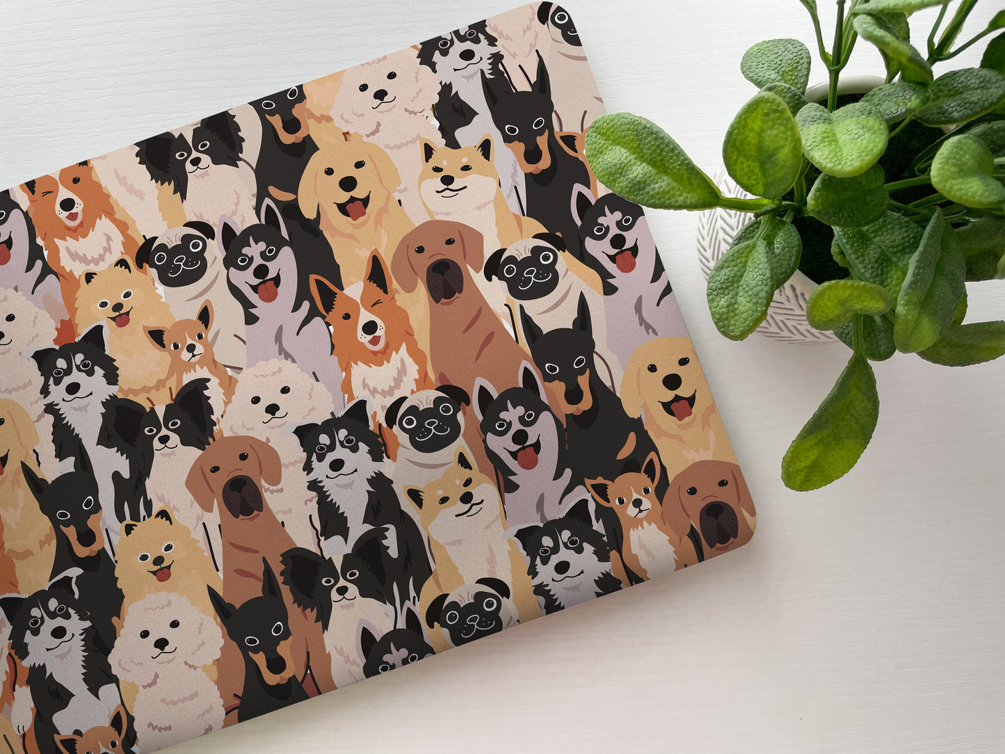 Cute Dogs Laptop Skin, Laptop Cover, Laptop Skins, Removable Laptop Skins, Laptop Decal, Customized Laptop Skin, Laptop Stickers 87 - James & Inks