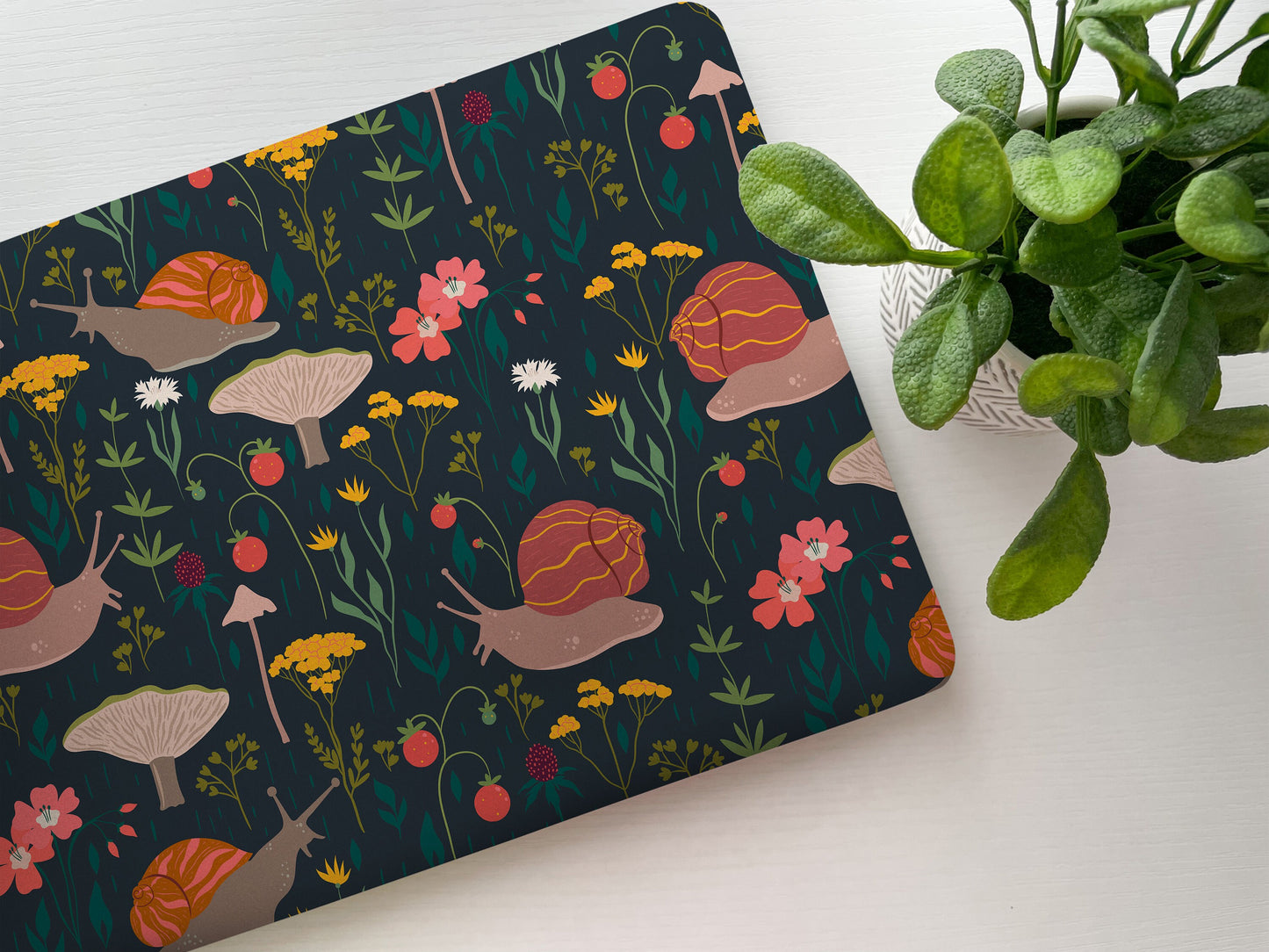 Snail Garden Laptop Skin, Laptop Cover, Laptop Skins, Removable Laptop Skins, Laptop Decal, Customized Laptop Skin, Laptop Stickers 198