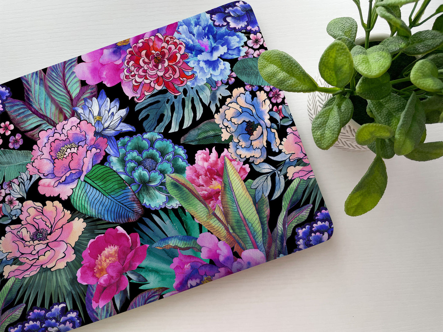 Tropical Flowers Laptop Skin, Laptop Cover, Laptop Skins, Removable Laptop Skins, Laptop Decal, Customized Laptop Skin, Laptop Stickers 244