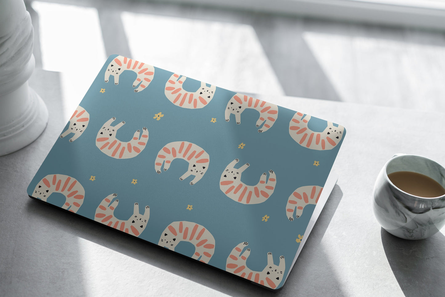 Curled up Cats Laptop Skin, Laptop Cover, Laptop Skins, Removable Laptop Skins, Laptop Decal, Customized Laptop Skin, Laptop Stickers 292