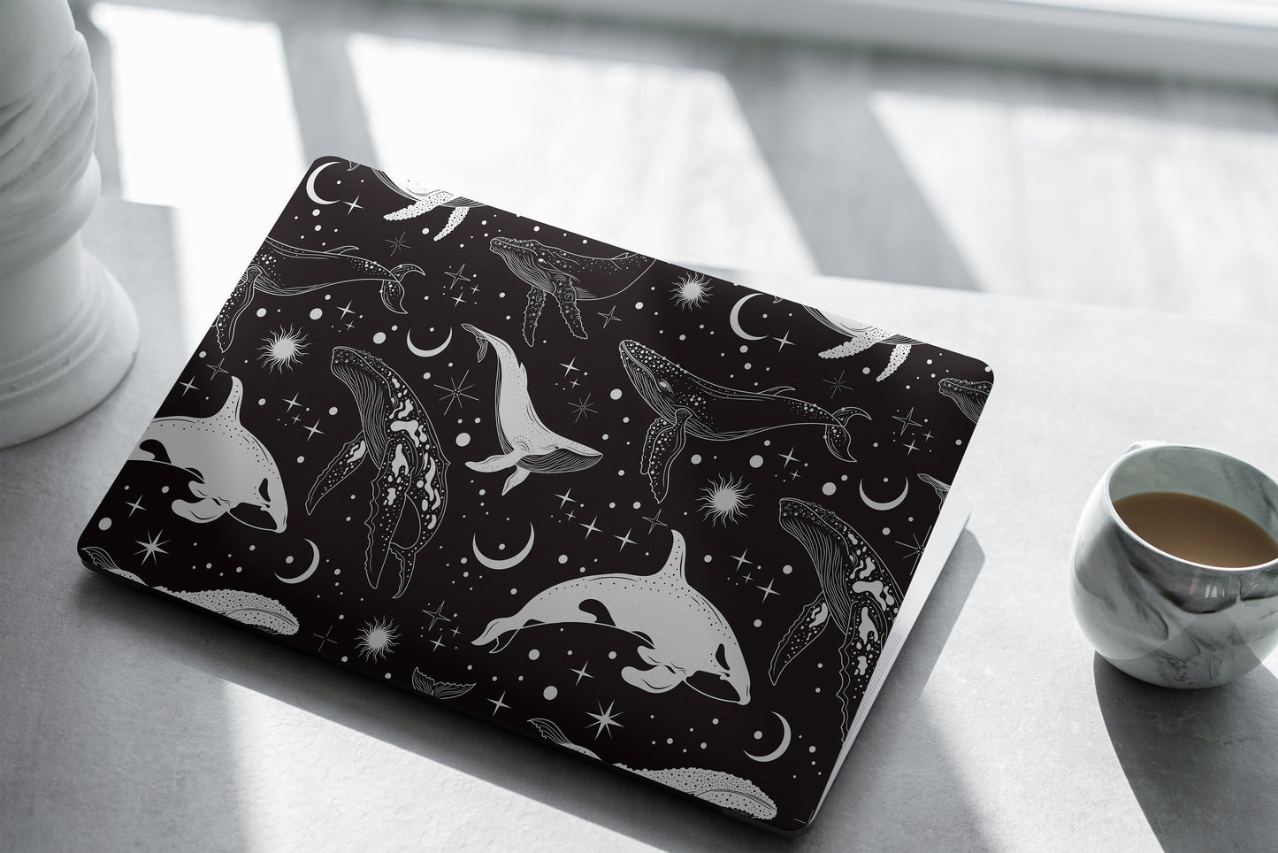 Celestial Whale Laptop Skin, Laptop Cover, Laptop Skins, Removable Laptop Skins, Laptop Decal, Customized Laptop Skin, Laptop Stickers 340