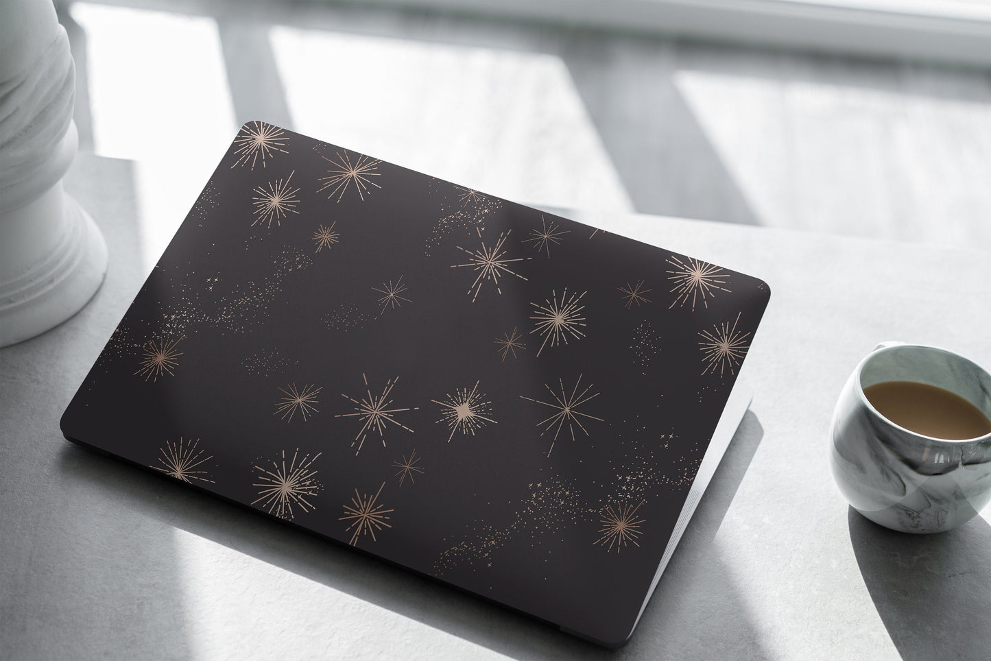 Golden Stars Laptop Skin, Laptop Cover, Laptop Skins, Removable Laptop Skins, Laptop Decal, Customized Laptop Skin, Laptop Stickers 291