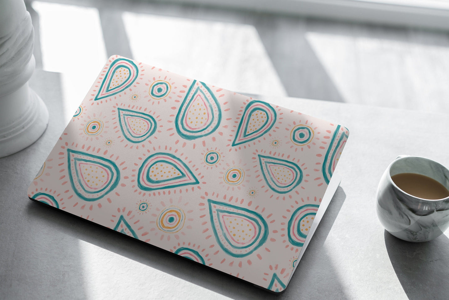 Paisley Pattern Laptop Skin, Laptop Cover, Laptop Skins, Removable Laptop Skins, Laptop Decal, Customized Laptop Skin, Laptop Stickers 303