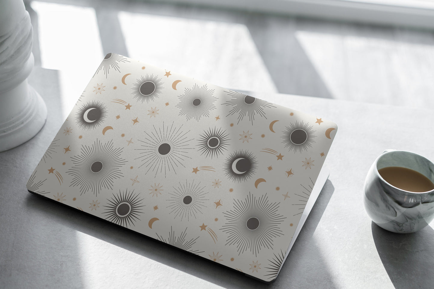 Sun and Moon Laptop Skin, Laptop Cover, Laptop Skins, Removable Laptop Skins, Laptop Decal, Customized Laptop Skin, Laptop Stickers 337