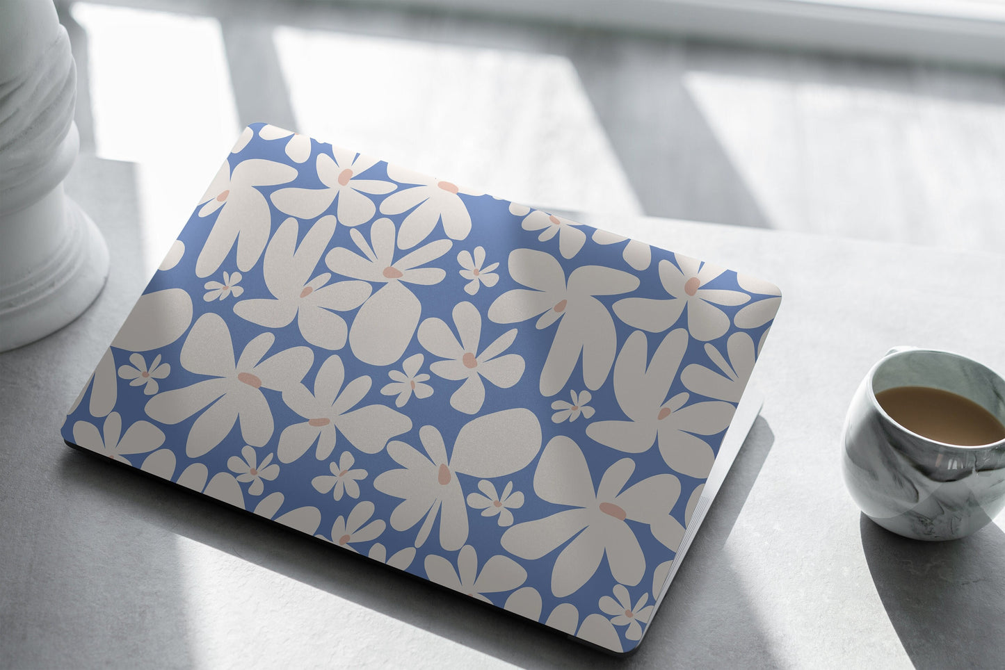 Scandi Floral Laptop Skin, Laptop Cover, Laptop Skins, Removable Laptop Skins, Laptop Decal, Customized Laptop Skin, Laptop Stickers 345