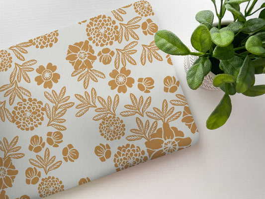 Golden Floral Laptop Skin, Laptop Cover, Laptop Skins, Removable Laptop Skins, Laptop Decal, Customized Laptop Full Coverage Stickers, 6 - James & Inks