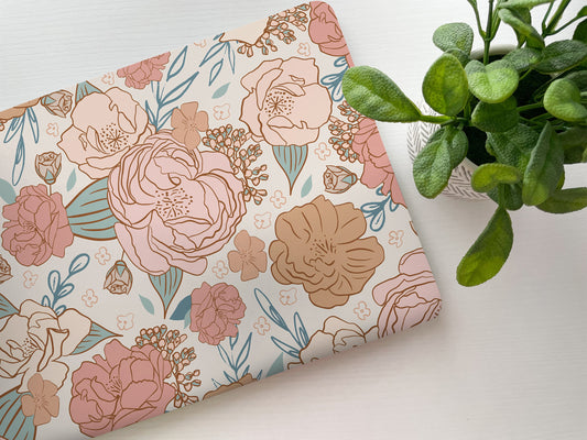Pale Pink Floral Laptop Skin, Laptop Cover, Laptop Skins, Removable Laptop Skins, Laptop Decal, Customized Laptop Full Coverage Stickers, 20 - James & Inks