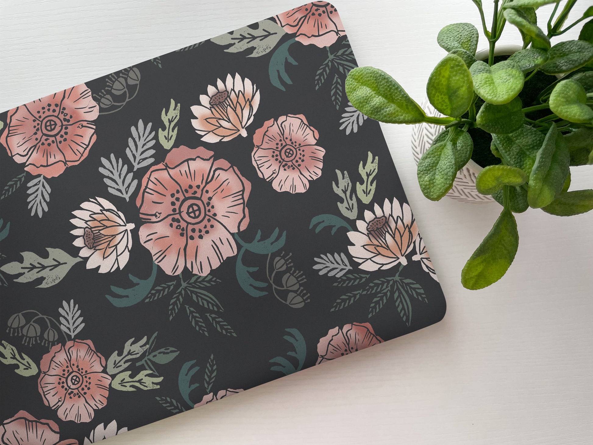 Floral Laptop Skin, Laptop Cover, Skins, Removable Laptop Skins James & Inks