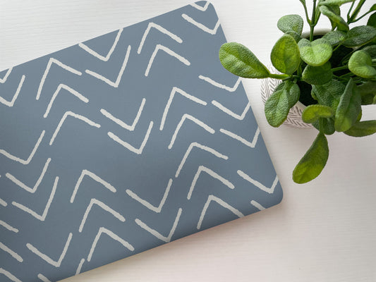 Blue Chevron Laptop Skin, Laptop Cover, Laptop Skins, Removable Laptop Skins, Laptop Decal, Customized Laptop Accessories, Laptop Sticker 33 - James & Inks