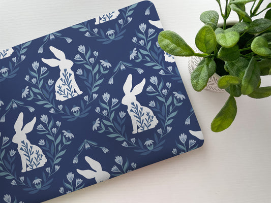 Floral Bunny Laptop Skin, Laptop Cover, Laptop Skins, Removable Laptop Skins, Laptop Decal, Customized Laptop Accessories Laptop Sticker 37 - James & Inks