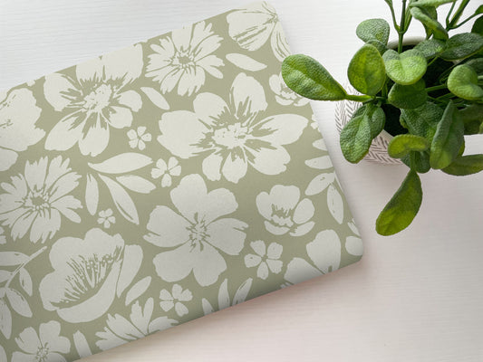Green Floral Laptop Skin, Laptop Cover, Laptop Skins, Removable Laptop Skins, Laptop Decal, Customized Laptop Accessories Laptop Sticker 45 - James & Inks