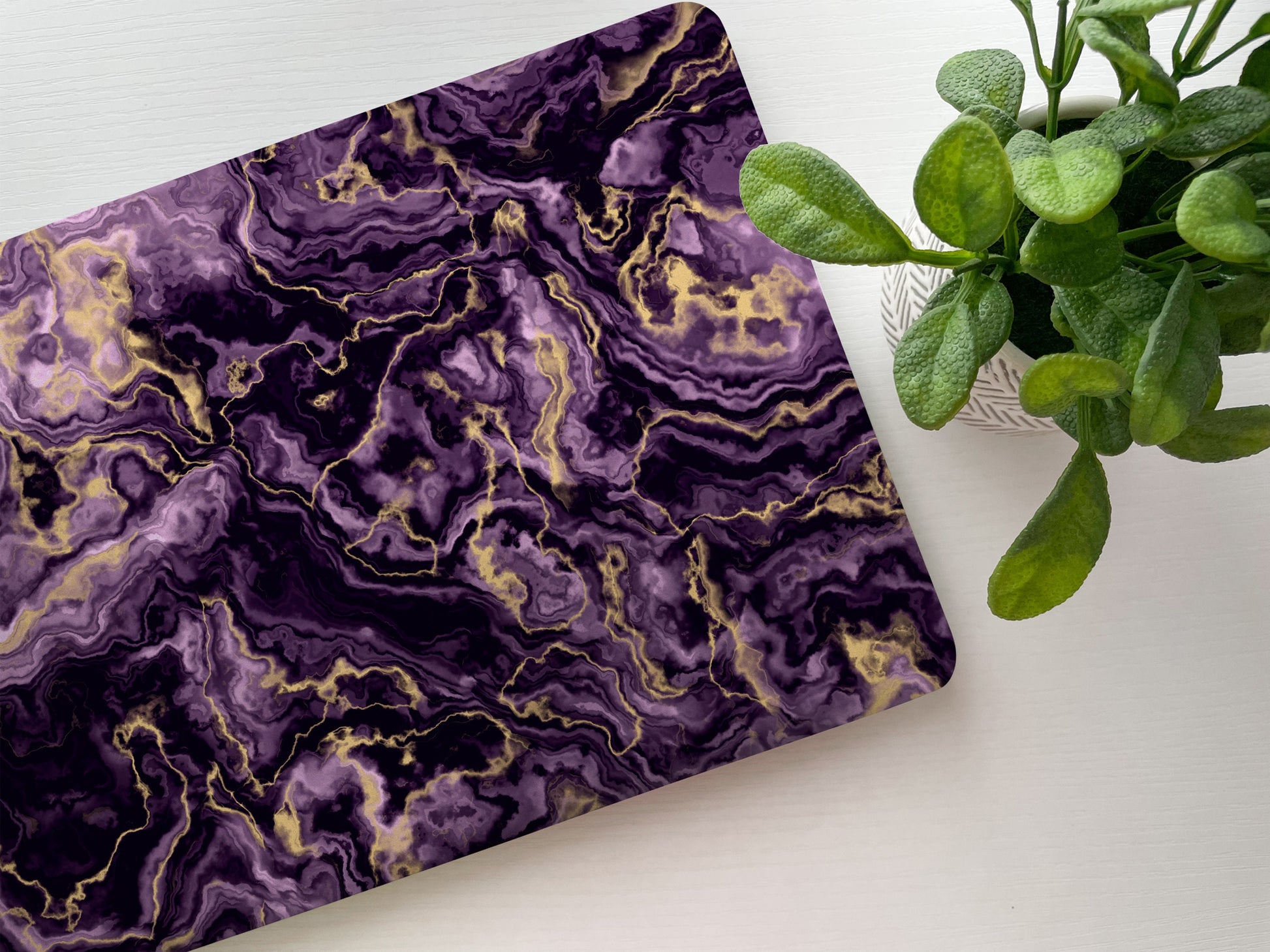 Purple Marble Laptop Skin, Laptop Cover, Laptop Skins, Removable Laptop Skins, Laptop Decal, Customized Laptop Accessories Laptop Sticker 48 - James & Inks