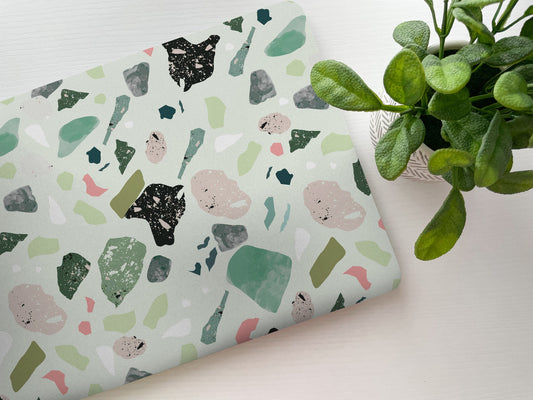 Green Terrazzo Laptop Skin, Laptop Cover, Laptop Skins, Removable Laptop Skins, Laptop Decal, Customized Laptop, Laptop Stickers 64 - James & Inks