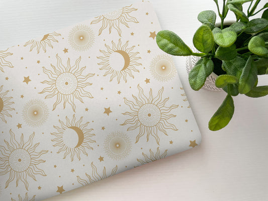 Golden Sun and Stars Laptop Skin, Laptop Cover, Laptop Skins, Removable Laptop Skins, Laptop Decal, Customized Laptop, Laptop Stickers 68 - James & Inks