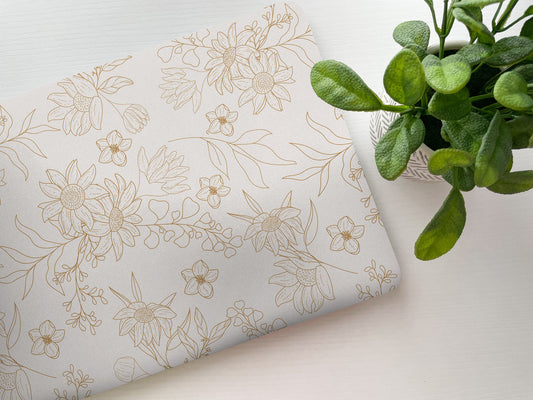 Golden Floral Laptop Skin, Laptop Cover, Laptop Skins, Removable Laptop Skins, Laptop Decal, Customized Laptop Skin, Laptop Stickers 75 - James & Inks