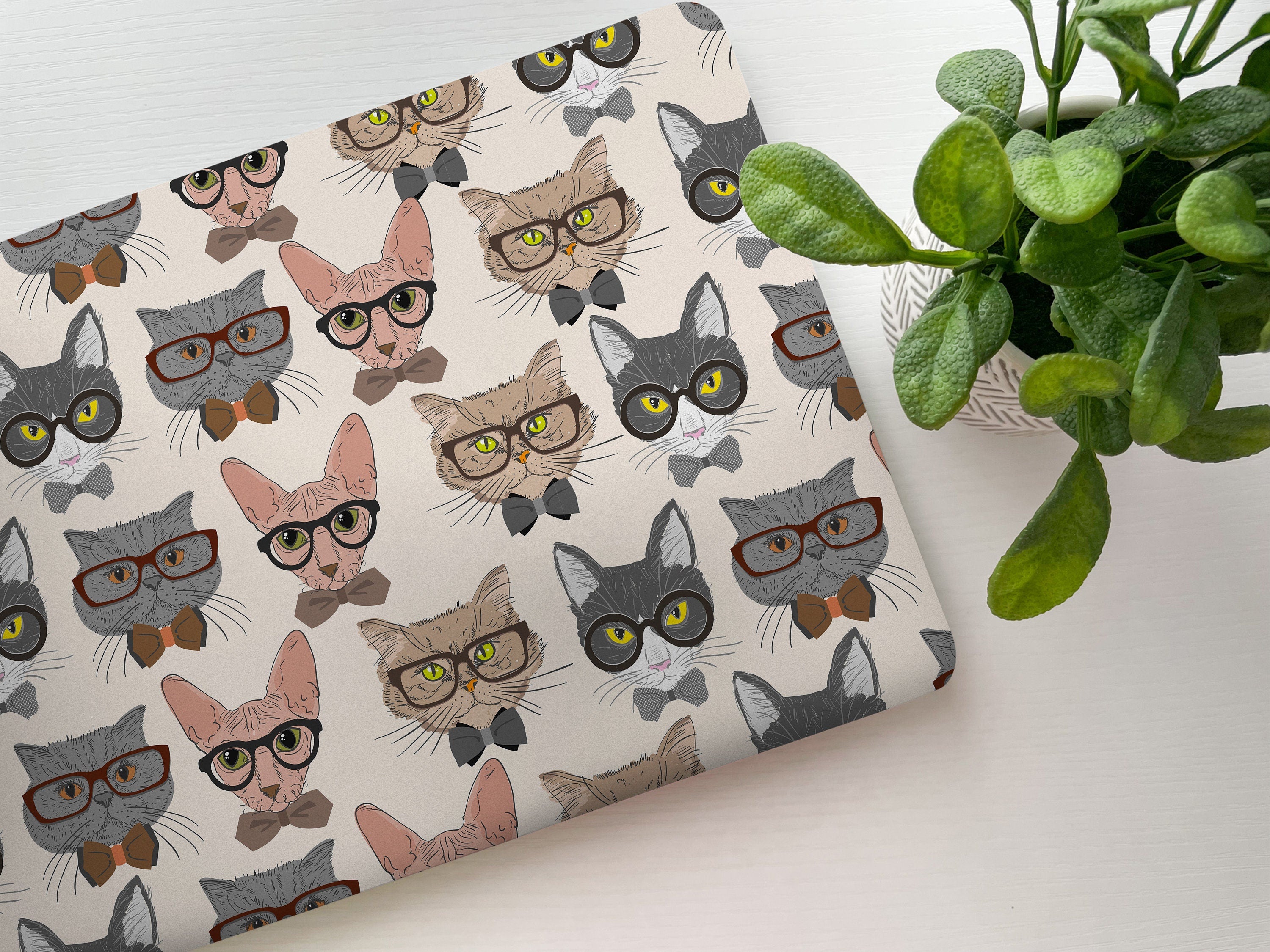 Computer Cat Covers Cute Cat Laptop Skin, Laptop Cover, Laptop Skins, Removable Laptop Ski ...