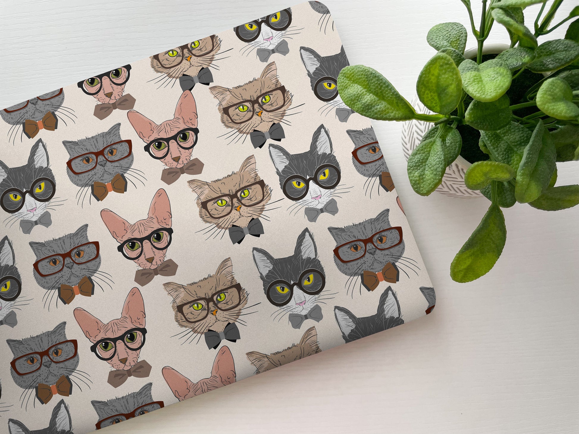 Cute Cat Laptop Skin, Laptop Cover, Laptop Skins, Removable Laptop Skins, Laptop Decal, Customized Laptop Skin, Laptop Stickers 85 - James & Inks