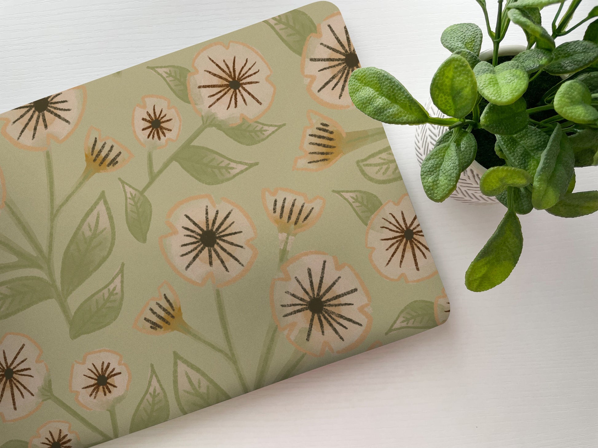 Floral Pattern Laptop Skin, Laptop Cover, Laptop Skins, Removable Laptop Skins, Laptop Decal, Customized Laptop Skin, Laptop Stickers 103 - James & Inks