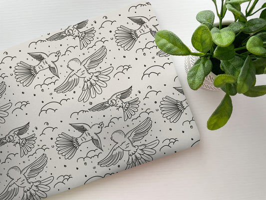 Black White Bird Laptop Skin, Laptop Cover, Laptop Skins, Removable Laptop Skins, Laptop Decal, Customized Laptop Skin, Laptop Stickers 132 - James & Inks