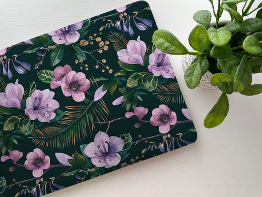 Purple Floral Laptop Skin, Laptop Cover, Laptop Skins, Removable Laptop Skins, Laptop Decal, Customized Laptop Skin, Laptop Stickers 149