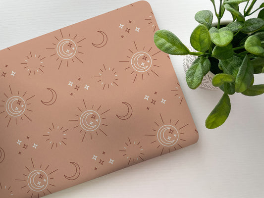 Pink Sun Moon Laptop Skin, Laptop Cover, Laptop Skins, Removable Laptop Skins, Laptop Decal, Customized Laptop Skin, Laptop Stickers 182