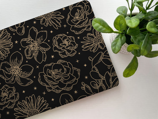Midnight Floral Laptop Skin, Laptop Cover, Laptop Skins, Removable Laptop Skins, Laptop Decal, Customized Laptop Skin, Laptop Stickers 185