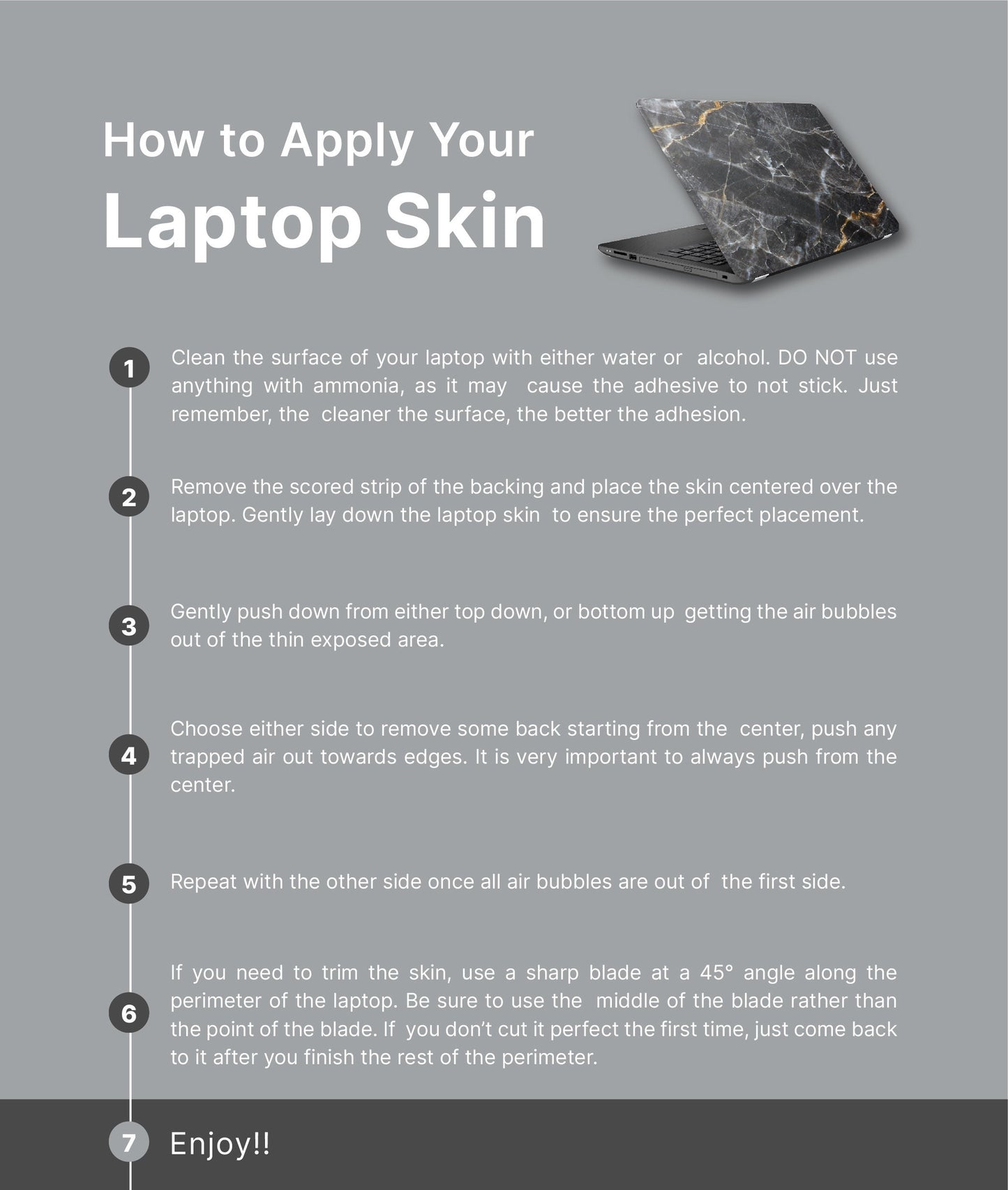 Floral Outline Laptop Skin, Laptop Cover, Laptop Skins, Removable Laptop Skins, Laptop Decal, Customized Laptop Full Coverage Stickers, 18 - James & Inks