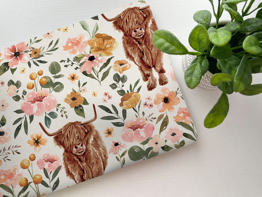 Highland Floral Laptop Skin, Laptop Cover, Laptop Skins, Removable Laptop Skins, Laptop Decal, Customized Laptop Full Coverage Stickers, 13 - James & Inks