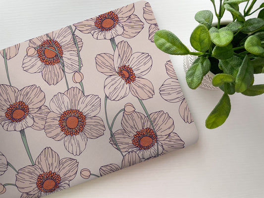 Poppy Floral Laptop Skin, Laptop Cover, Laptop Skins, Removable Laptop Skins, Laptop Decal, Customized Laptop Accessory Laptop Sticker 40 - James & Inks