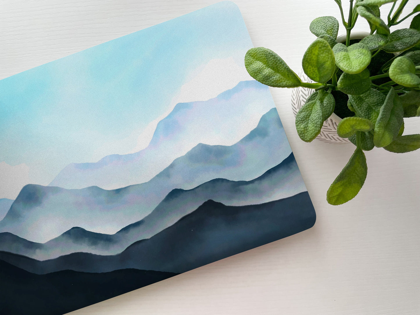 Watercolor Mountains Laptop Skin, Laptop Cover, Laptop Skins, Removable Laptop Skins, Laptop Decal, Customized Laptop, Laptop Stickers 69 - James & Inks