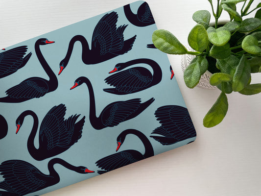 Cute Black Swan Laptop Skin, Laptop Cover, Laptop Skins, Removable Laptop Skins, Laptop Decal, Customized Laptop, Laptop Stickers 74 - James & Inks