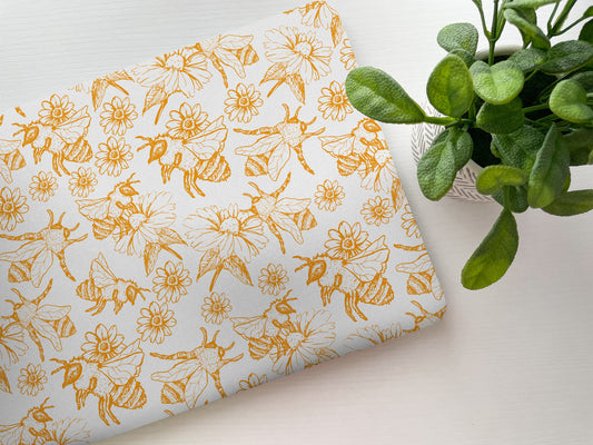 Golden Bee Floral Laptop Skin, Laptop Cover, Laptop Skins, Removable Laptop Skins, Laptop Decal, Customized Laptop Skin, Laptop Stickers 82 - James & Inks