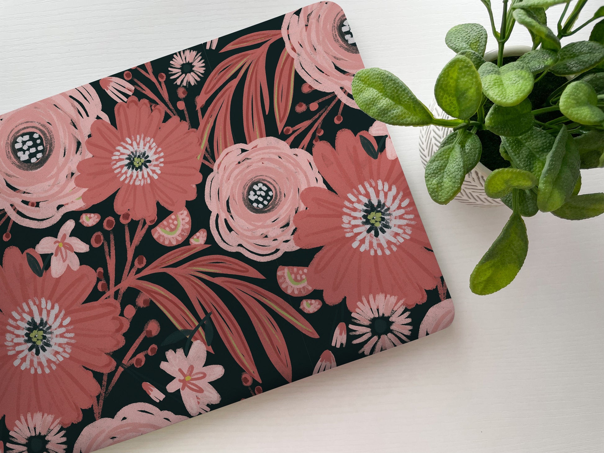 Pink Floral Laptop Skin, Laptop Cover, Laptop Skins, Removable Laptop Skins, Laptop Decal, Customized Laptop Skin, Laptop Stickers 111 - James & Inks