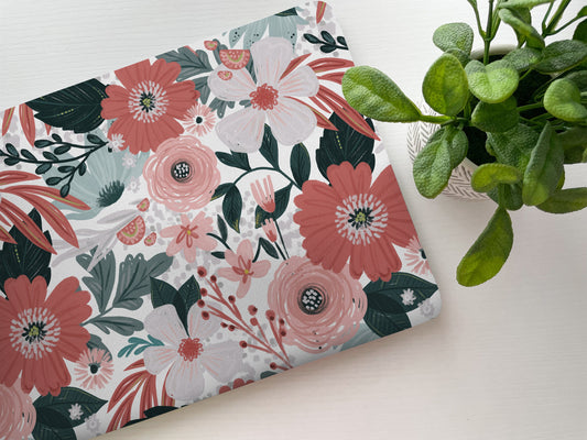 Pink Floral Laptop Skin, Laptop Cover, Laptop Skins, Removable Laptop Skins, Laptop Decal, Customized Laptop Skin, Laptop Stickers 112 - James & Inks