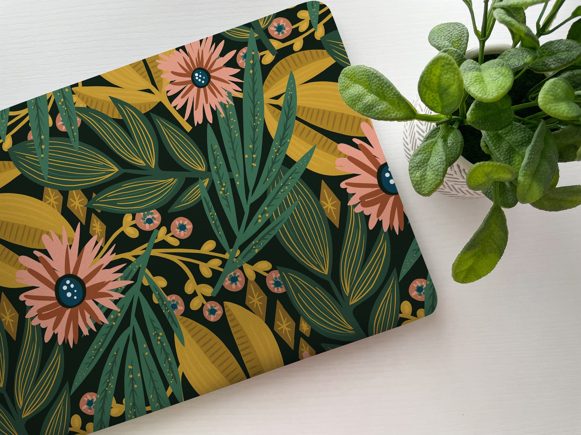 Tropical Floral Laptop Skin, Laptop Cover, Laptop Skins, Removable Laptop Skins, Laptop Decal, Customized Laptop Skin, Laptop Stickers 115 - James & Inks