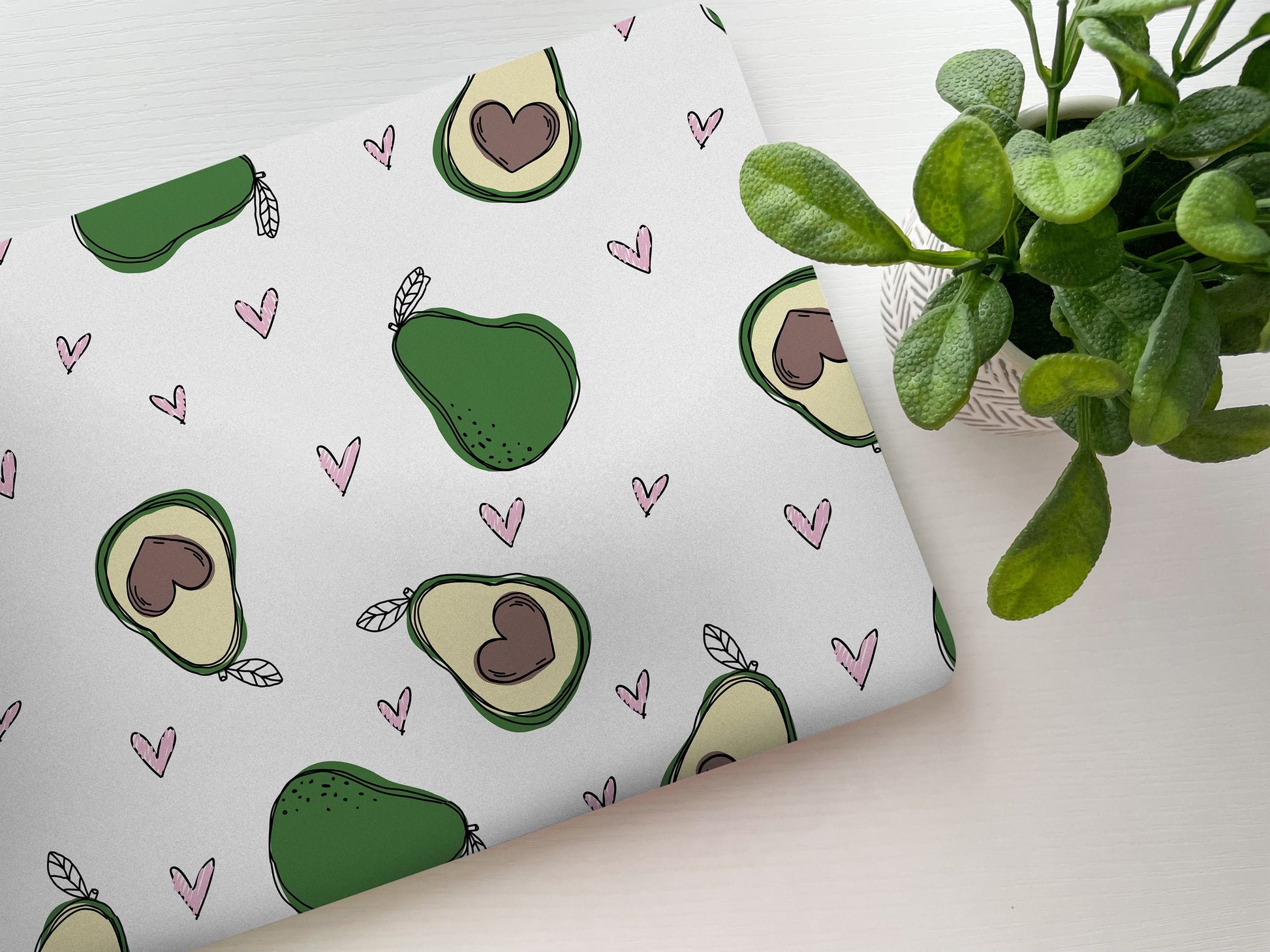 Avocado Hearts Laptop Skin, Laptop Cover, Laptop Skins, Removable Laptop Skins, Laptop Decal, Customized Laptop Skin, Laptop Stickers 123 - James & Inks