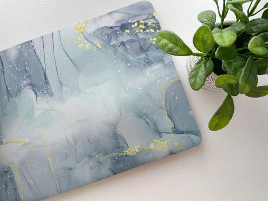 Blue Watercolor Laptop Skin, Laptop Cover, Laptop Skins, Removable Laptop Skins, Laptop Decal, Customized Laptop Skin, Laptop Stickers 125 - James & Inks