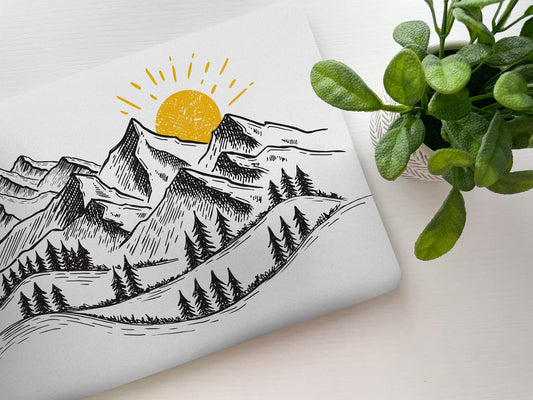 Mountain Range Laptop Skin, Laptop Cover, Laptop Skins, Removable Laptop Skins, Laptop Decal, Customized Laptop Skin, Laptop Stickers 200