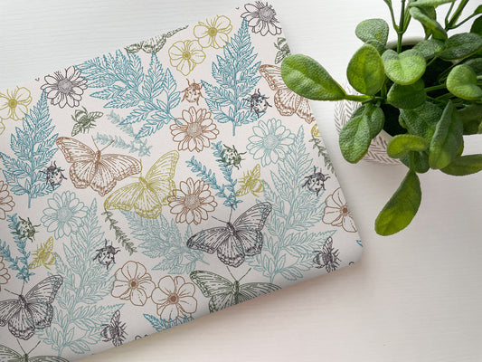 Butterfly Floral Laptop Skin, Laptop Cover, Laptop Skins, Removable Laptop Skins, Laptop Decal, Customized Laptop Skin, Laptop Stickers 210