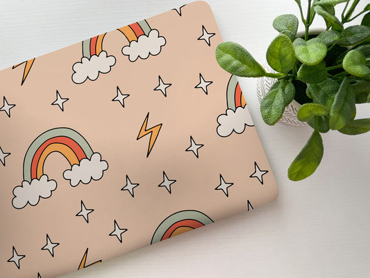 Retro Rainbow Laptop Skin, Laptop Cover, Laptop Skins, Removable Laptop Skins, Laptop Decal, Customized Laptop Skin, Laptop Stickers 222