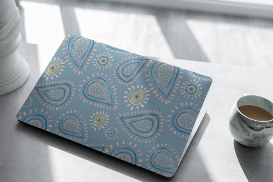 Blue Paisley Laptop Skin, Laptop Cover, Laptop Skins, Removable Laptop Skins, Laptop Decal, Customized Laptop Skin, Laptop Stickers 294