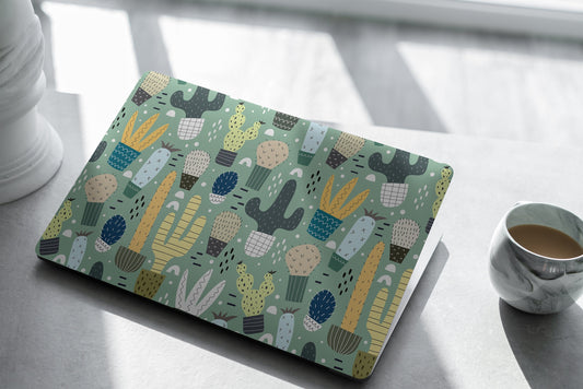 Potted Cactus Laptop Skin, Laptop Cover, Laptop Skins, Removable Laptop Skins, Laptop Decal, Customized Laptop Skin, Laptop Stickers 316