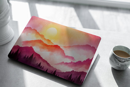 Mountain Sunset Laptop Skin, Laptop Cover, Laptop Skins, Removable Laptop Skins, Laptop Decal, Customized Laptop Skin, Laptop Stickers 319