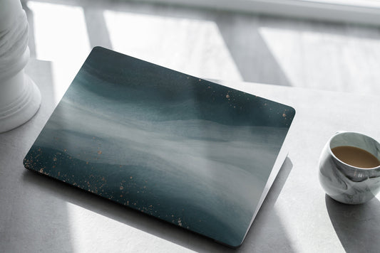 Black Watercolor Laptop Skin, Laptop Cover, Laptop Skins, Removable Laptop Skins, Laptop Decal, Customized Laptop Skin, Laptop Stickers 343