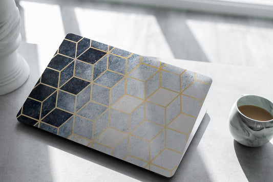Geometric Marble Laptop Skin, Laptop Cover, Laptop Skins, Removable Laptop Skins, Laptop Decal, Customized Laptop Skin, Laptop Stickers 352