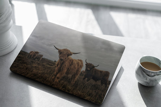 Highland Cow Laptop Skin, Laptop Cover, Laptop Skins, Removable Laptop Skins, Laptop Decal, Customized Laptop Skin, Laptop Stickers 365