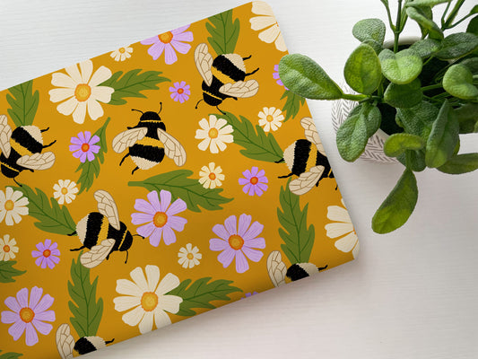 Honeybee Floral Laptop Skin, Laptop Cover, Laptop Skins, Removable Laptop Skins, Laptop Decal, Customized Laptop Skin, Laptop Stickers 227